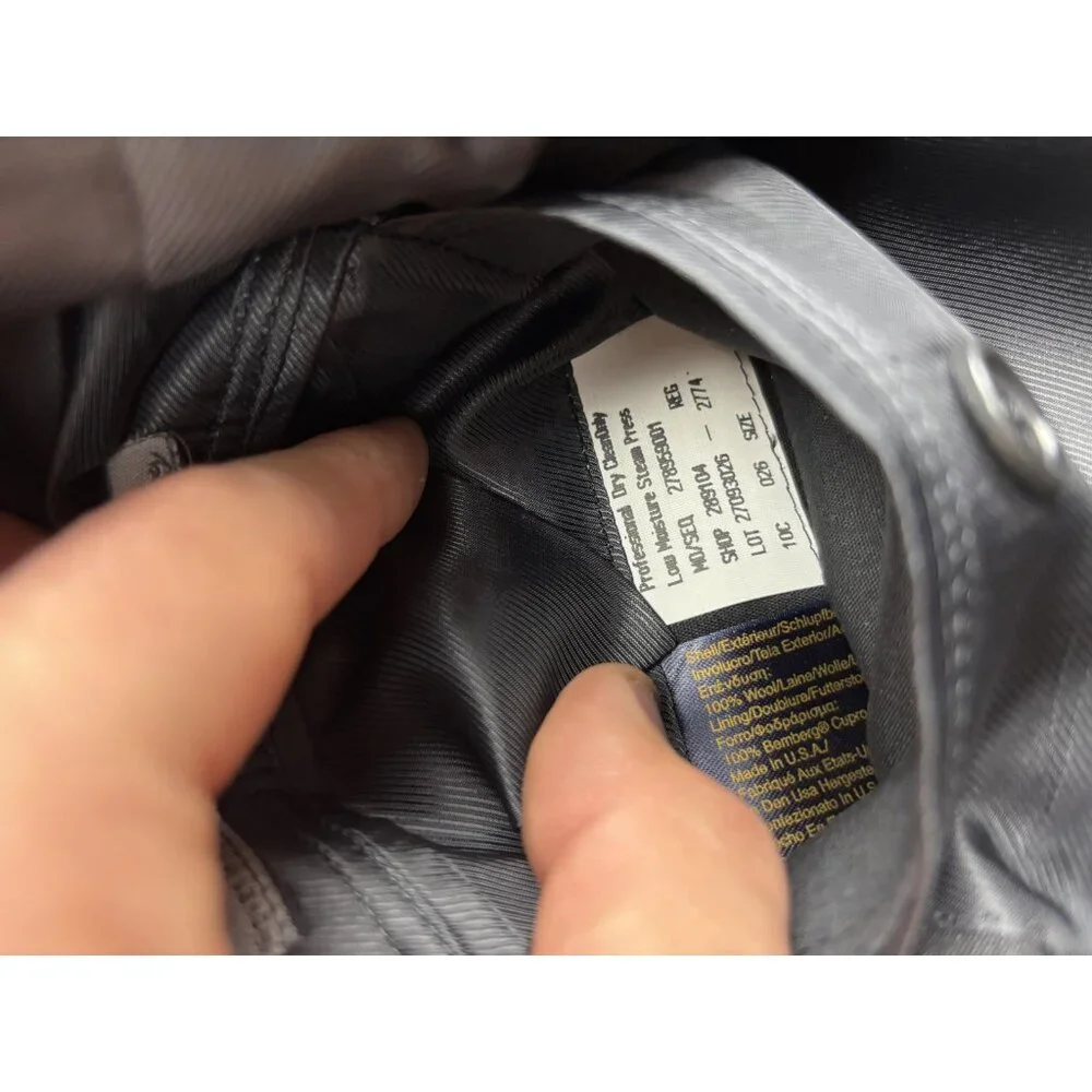 Brooks Brothers 1818 Fitzgerald Suit Jacket Mens‎ 44R Gray Pinstripe Wool USA